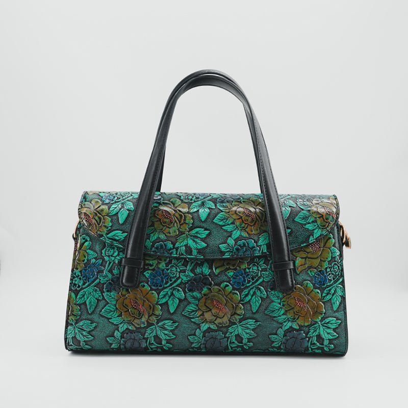 Large-capacity Embossed Women's Handbag