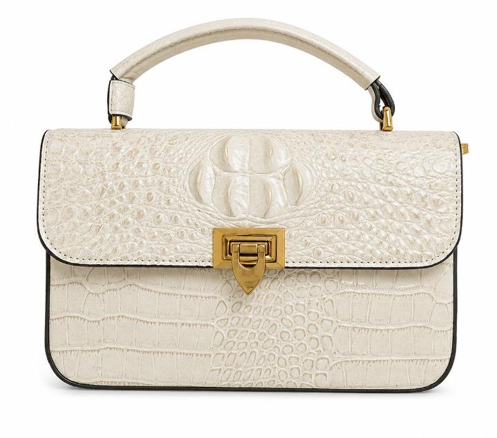 Glossy Crocodile Pattern Handbag