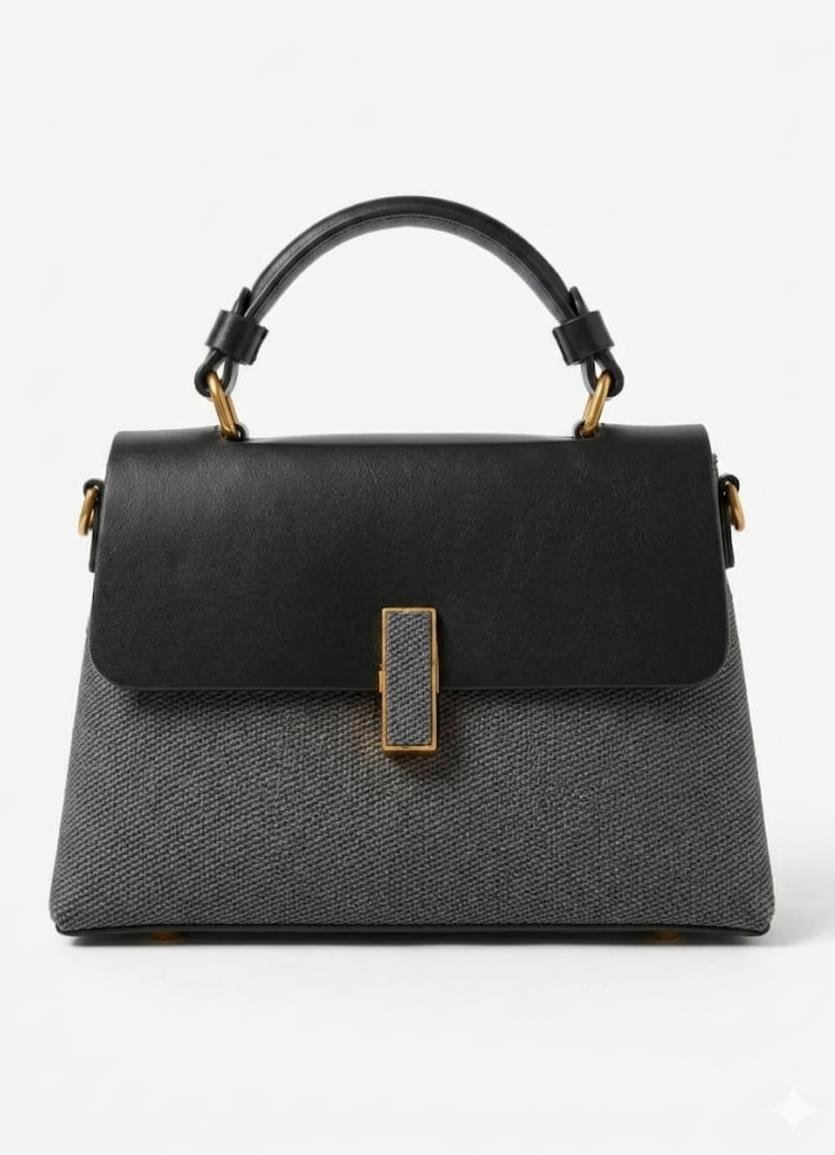 Fabric Texture Bucket Bag, Crossbody Bag
