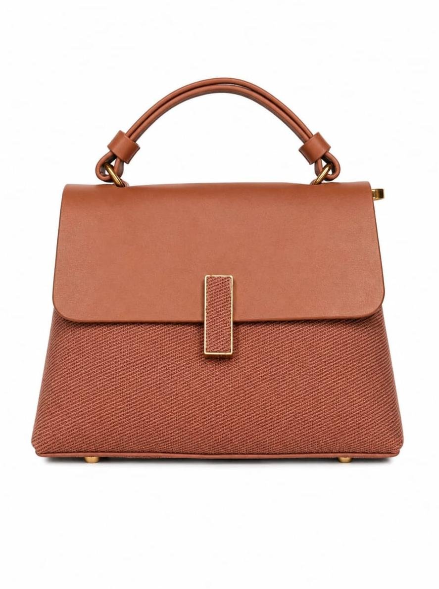 Fabric Texture Bucket Bag, Crossbody Bag
