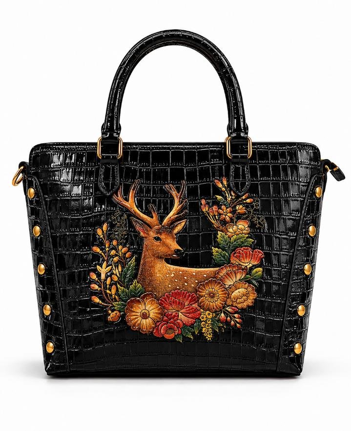 Crocodile Pattern Deer handbag
