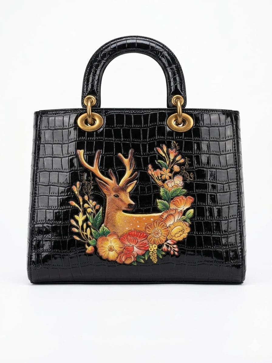 Crocodile Pattern Deer handbag